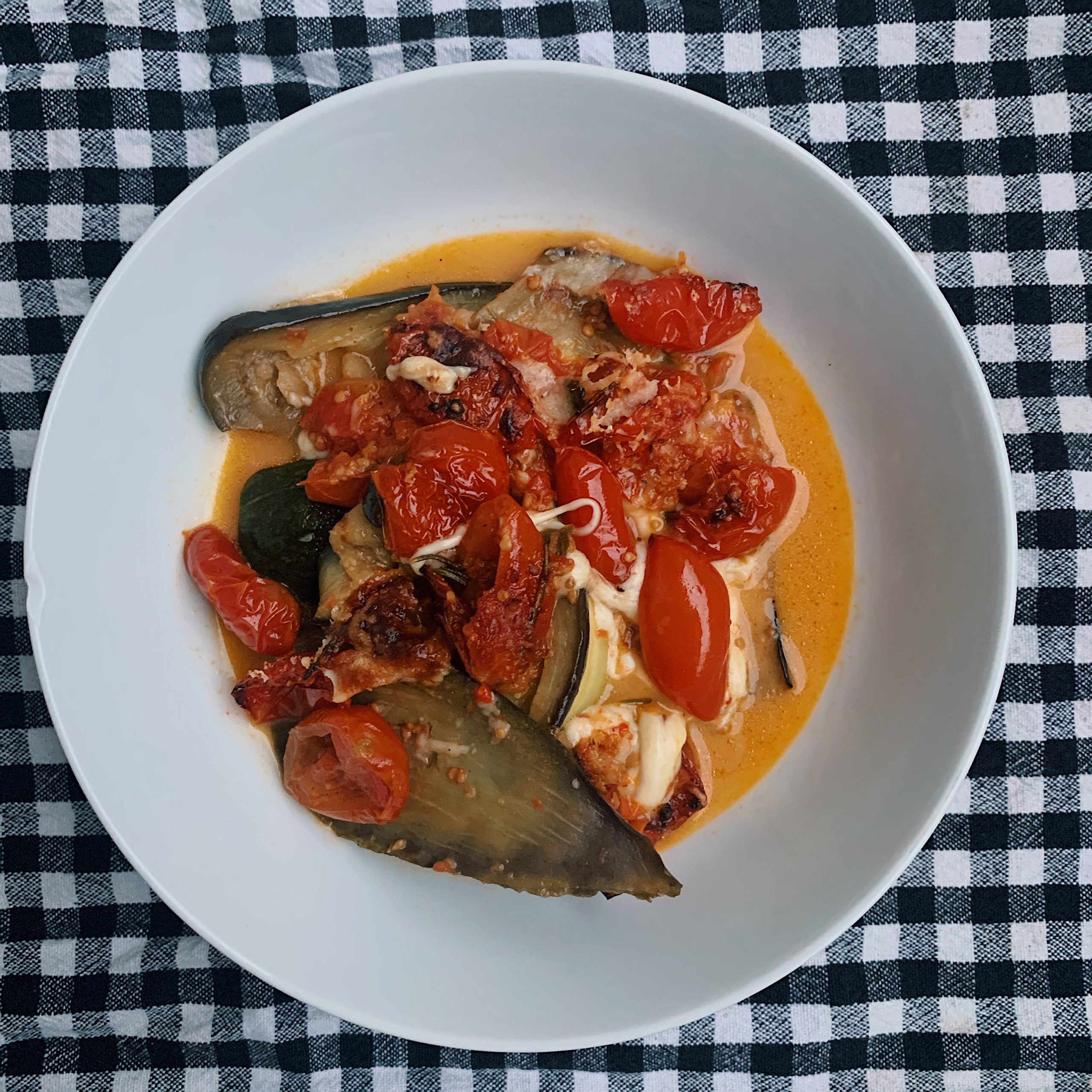 Melanzane met aubergine en courgette