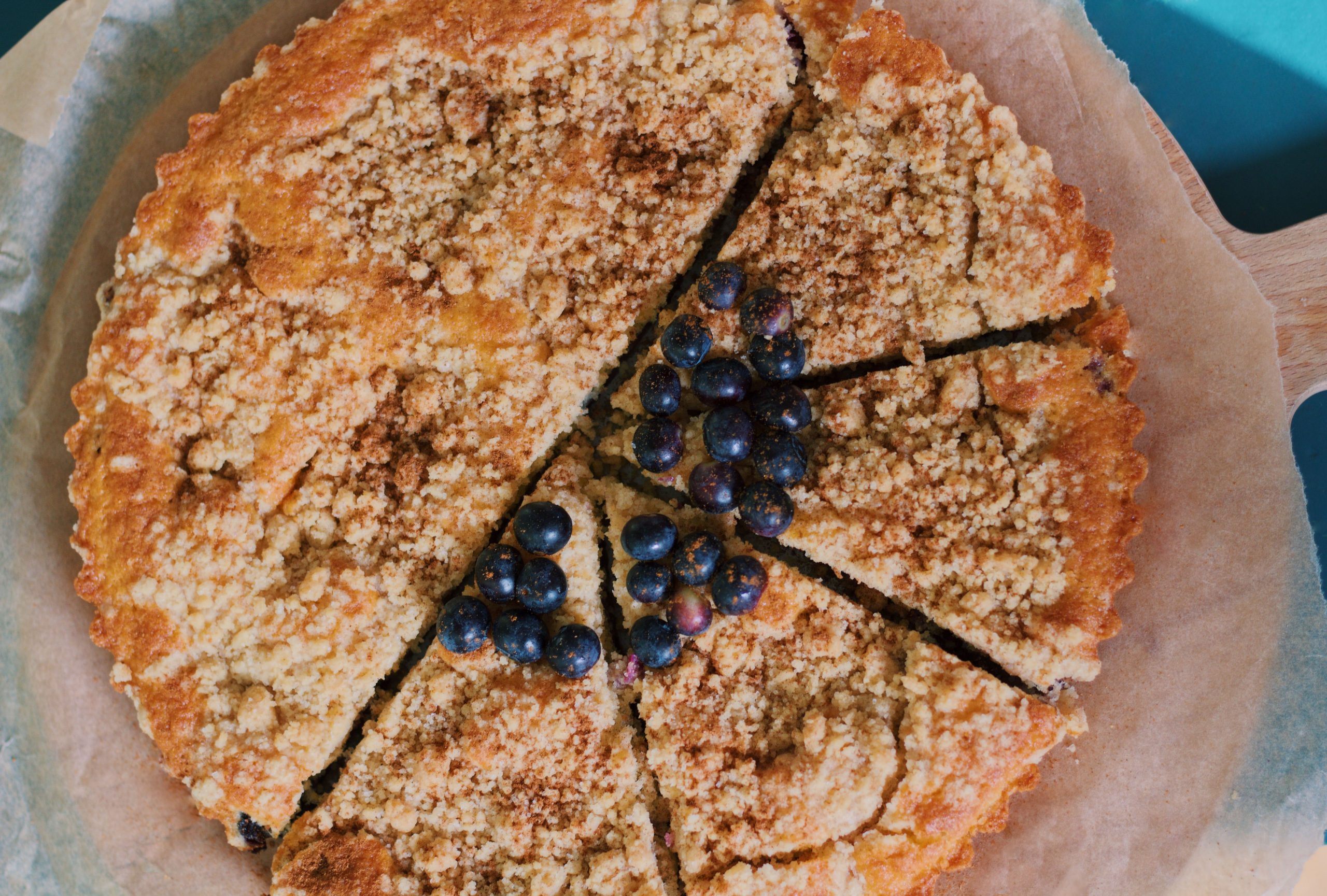 Blauwe bessen crumble