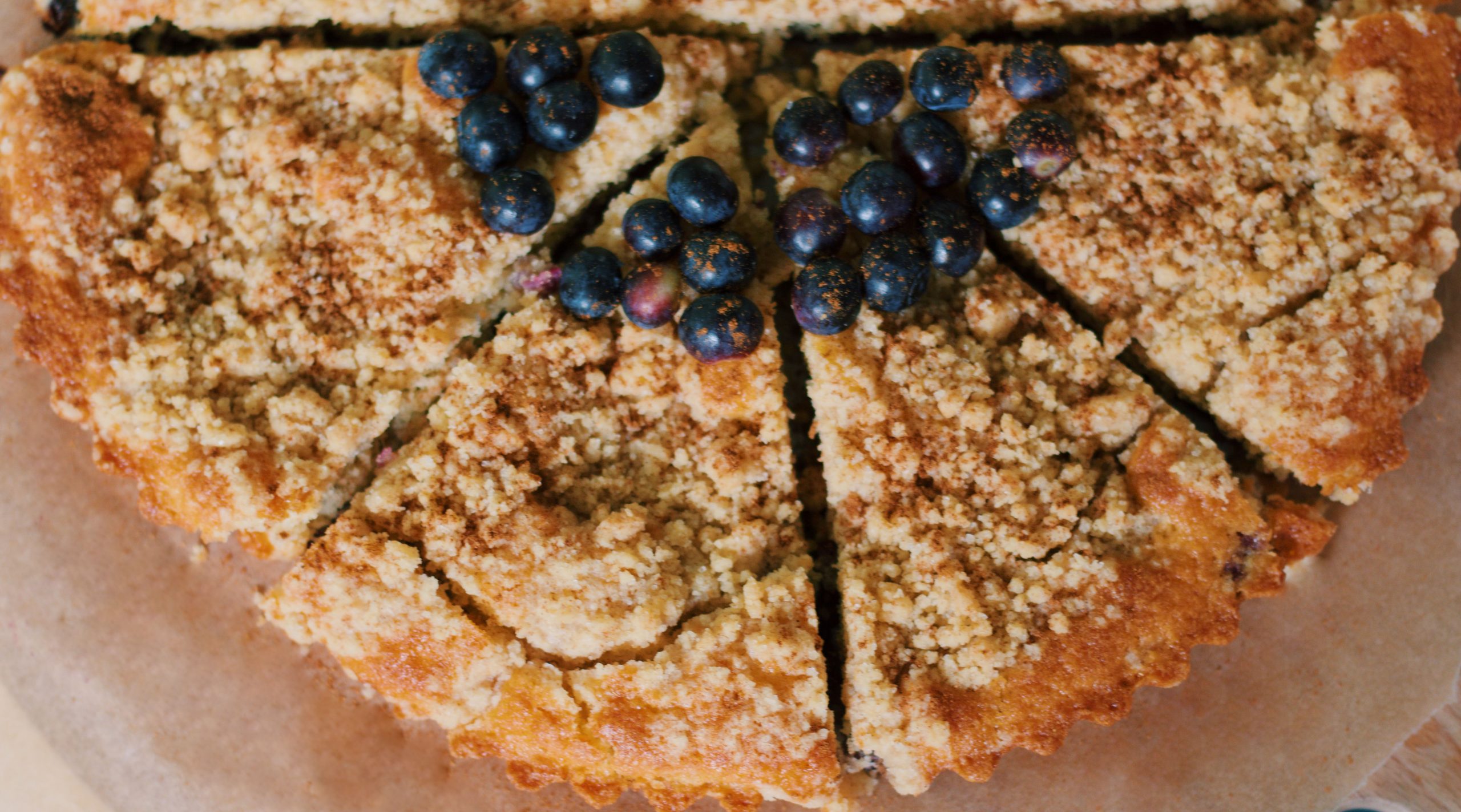 Blauwe bessen crumble