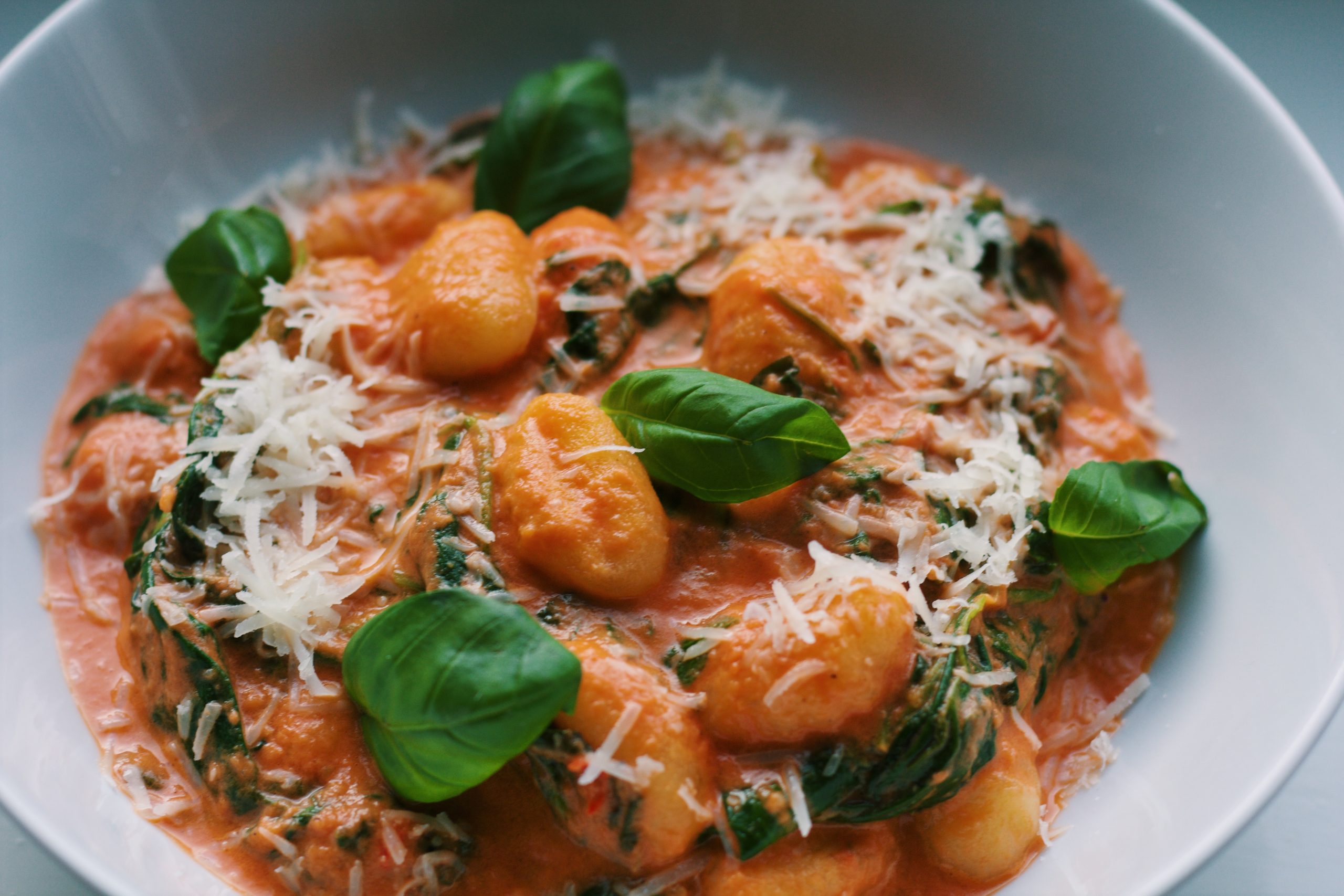 Gnocchi met mascarponsesaus en spinazie